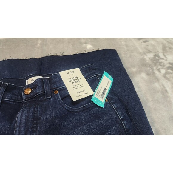 NWT Madewell Size 28 Kingston Wash Flared Wide Leg Jeans - Picture 5 of 12
